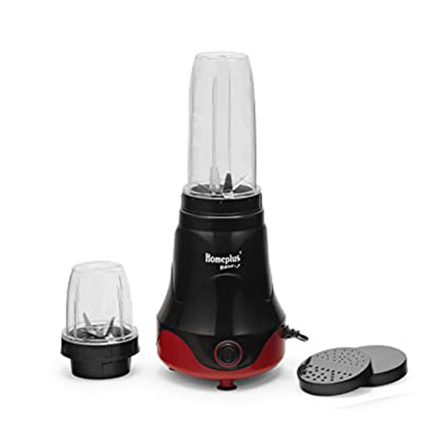 Home Plus Nutri Blend, 20000 RPM Mixer Grinder, 2 Unbreakable Jars, 500W (Black and Red)