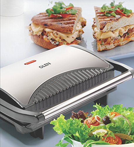 GLEN 700W 3029 Sandwich Grill Maker (Black)