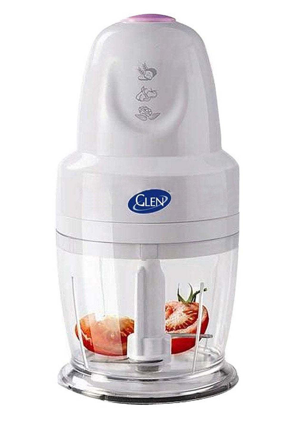 Glen Electric 250 Watt Multi Functional Mini Vegetable Chopper Capacity 400 ml White ( SA4043 )