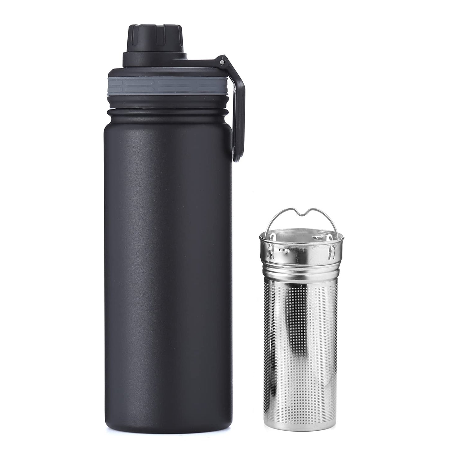 InstaCuppa Thermos Green Tea Infuser Bottle 650 ML with Removable Stainless Steel Filter