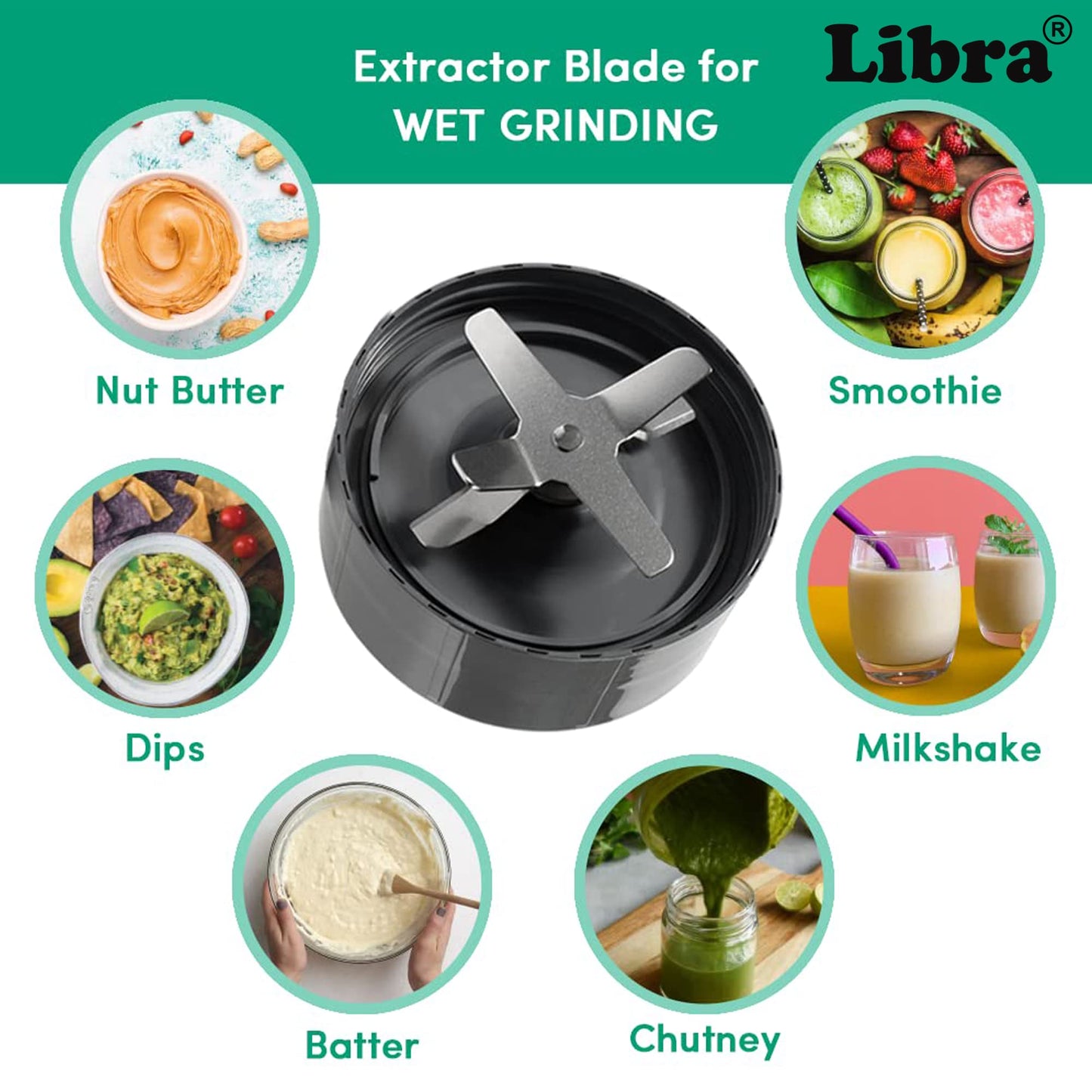 Libra Twist N Blend mixer grinder blender for kitchen, 500 Watt Motor blender for smoothie and juices, nutri blender grinder machine for kitchen, juicer mixer grinder with 5 Jars with ISI mark (Black)