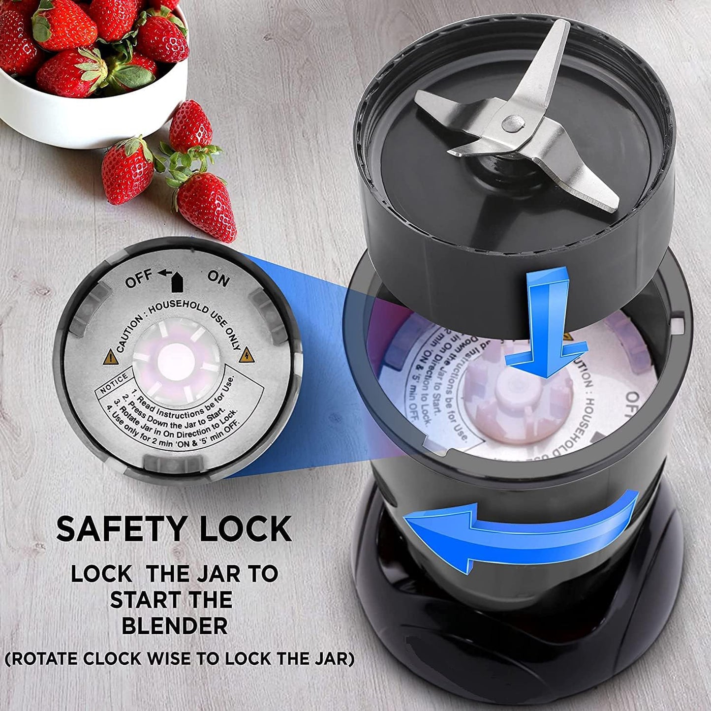 Libra Twist N Blend mixer grinder blender for kitchen, 500 Watt Motor blender for smoothie and juices, nutri blender grinder machine for kitchen, juicer mixer grinder with 5 Jars with ISI mark (Black)