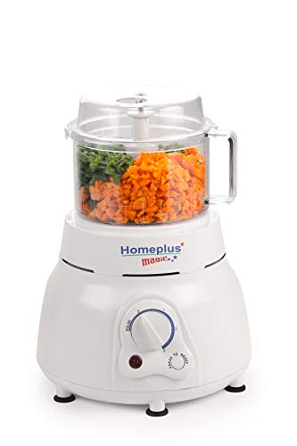 Home Plus Magic 400 Watts Atta Kneader | Food Processor | Cirtus Juicer | Vegetable Chopper | Whisker (White)