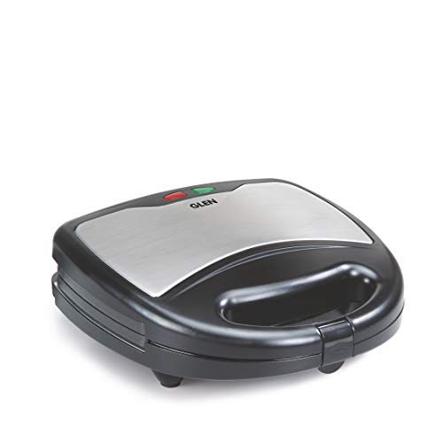 Glen Electric Sandwich Maker, Griller and Waffle Maker with Non stick Coated Grill Plate, 800W (3027 DX)