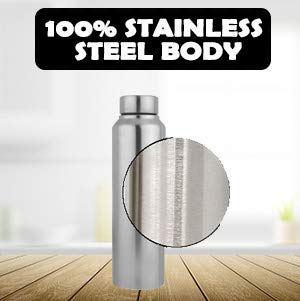 Sumeet Sleek Stainless Steel Leak-Proof Water Bottle Fridge Bottle1000ml 6  Pcs