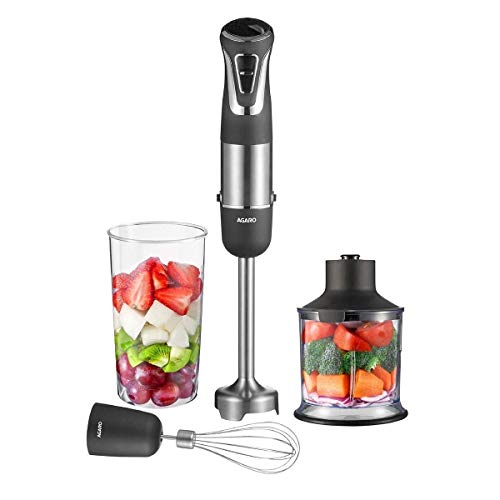 AGARO 33286A 800W Hand Blender & Chopper - Grey/Black