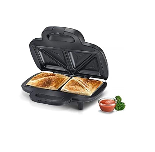 Prestige 800W Sandwich Maker (PSMFD 01)| Black | Heat Resistant Bakelite Body|Non-Stick Coating | Power Indicators | Oil Free Toasting