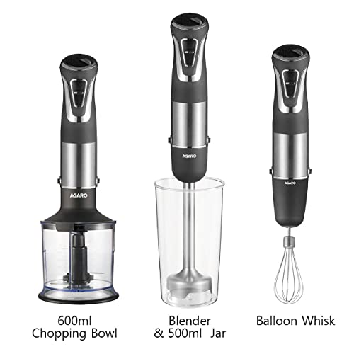 AGARO 33286A 800W Hand Blender & Chopper - Grey/Black