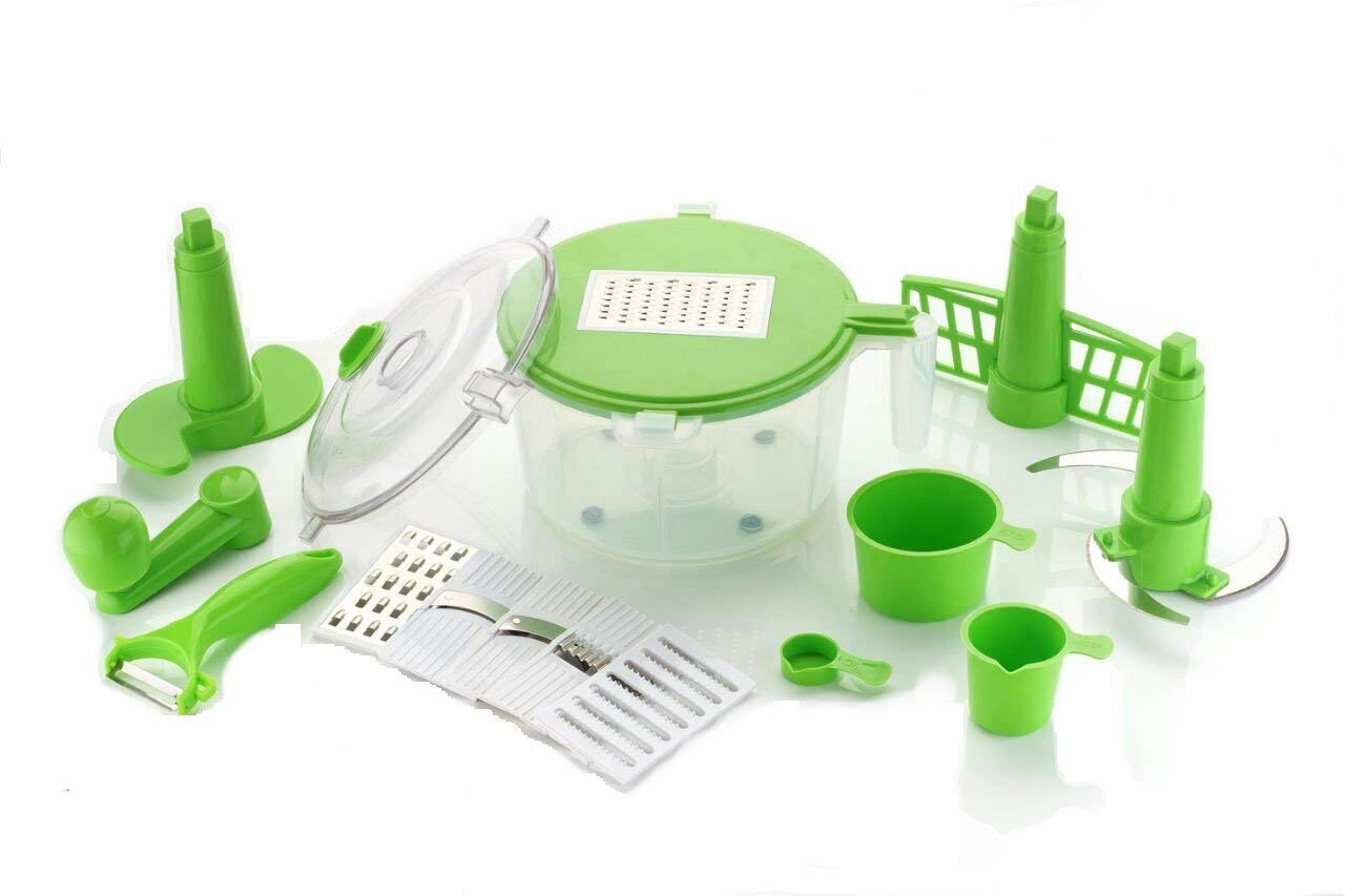 Multicolor Plastic Vegetable Dicer Chopper 5 in 1 Slicer with