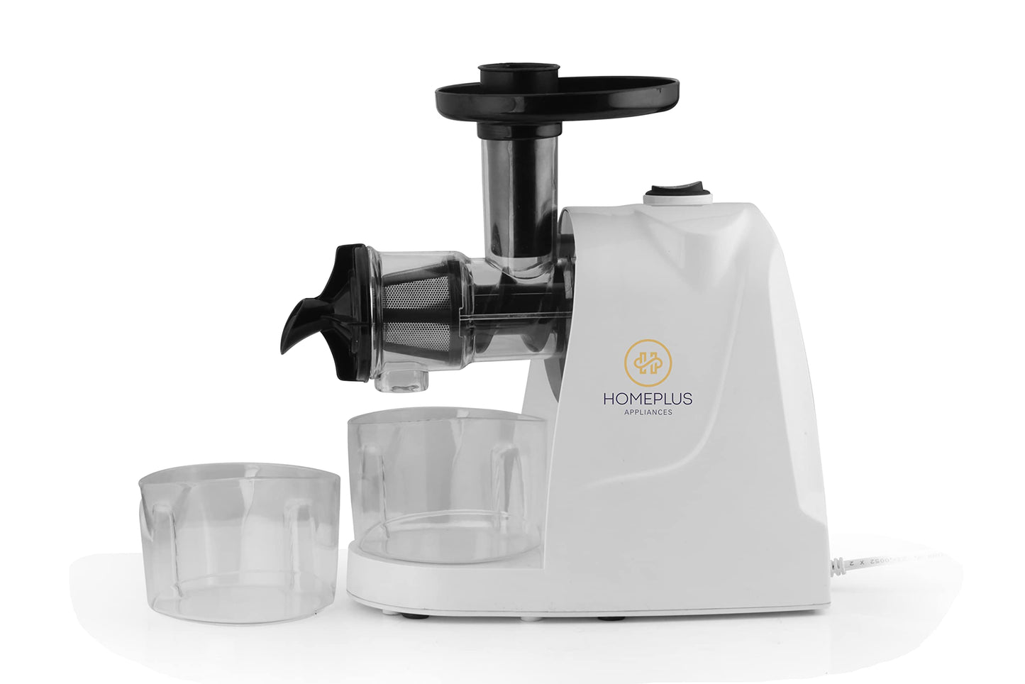 Home Plus Homeplus Dominar Professional Cold Press Juicer- Slow Juicer For Fruits And Vegetables | Electric Citrus Orange Juice Maker | Fruit Juicer Electric 200W, Black And White